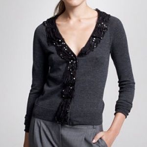 NWOT J. Crew 100% merino wool sequin cardigan